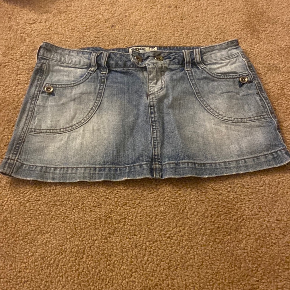 Anchor Blue denim jean skirt. Size 9.